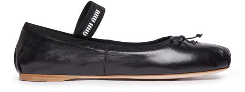MIU MIU Leather flat ballets