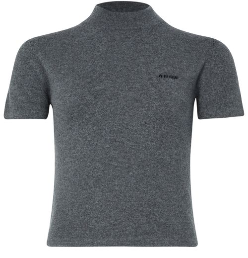 MIU MIU Pullover mit Stehkragen aus Kaschmir