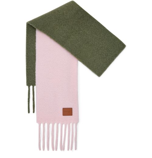 LOEWE Two-tone alpaca and wool scarf
