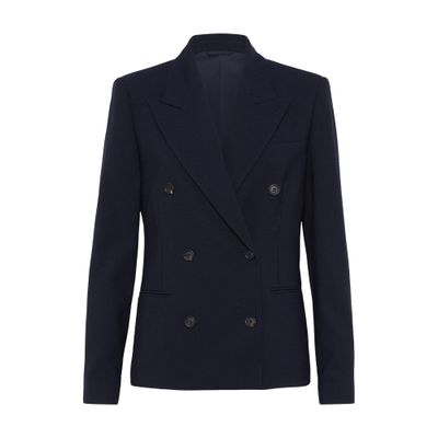 Brunello Cucinelli Peak-lapel Double-breasted Blazer In Blue