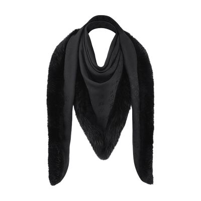 Monogram V Fur Shawl