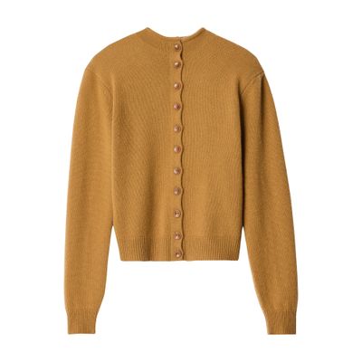 Lemaire Reversible Buttoned Sweater In Metallized