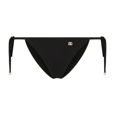 Dolce & Gabbana String Bikini Bottoms In Black