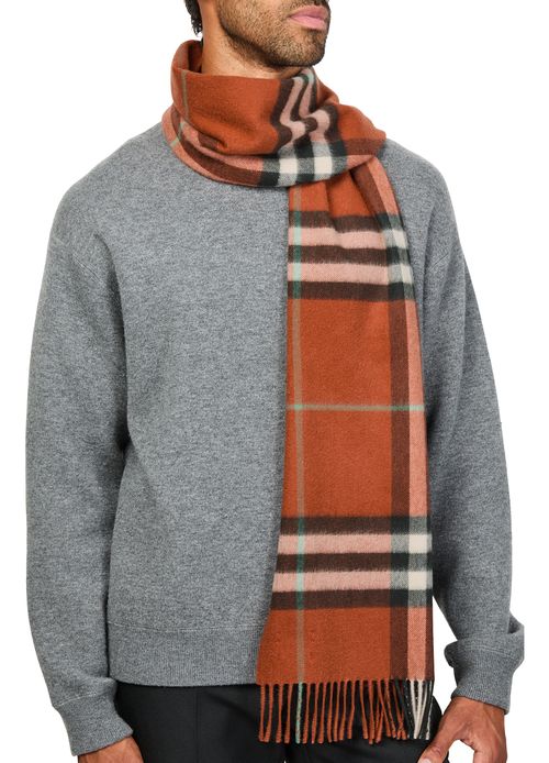 BURBERRY Checked cashmere scarf