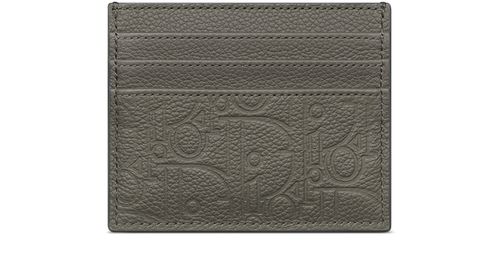 DIOR Card Holder in Gravity leather