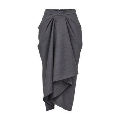 MOSCHINO モスキーノ 本革 レザー　スカート ブラウン フレア　42 M MOSCHINO モスキーノ 本革 レザー スカート ブラウン フレア 42 M