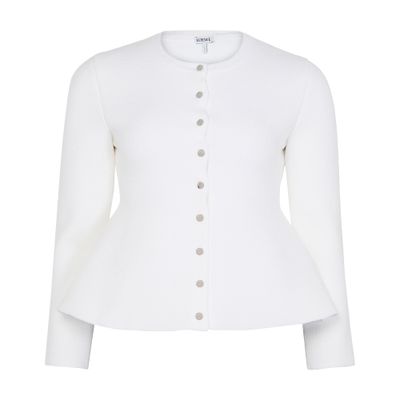 Loewe Cotton And Silk Cardigan In White