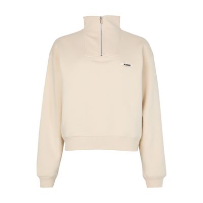 The Gros Grain zipped-rollneck sweatshirt
