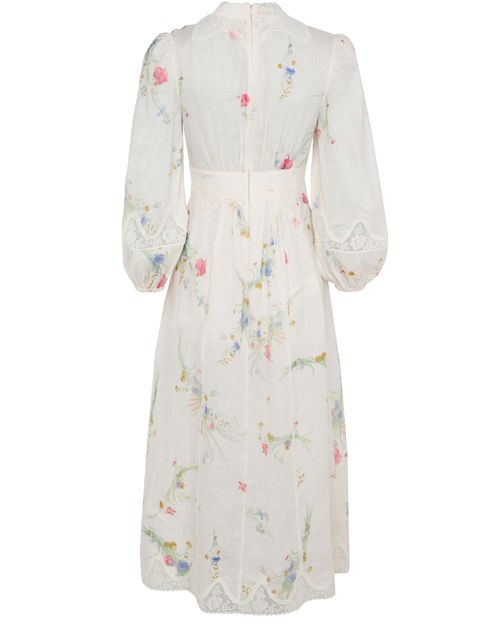 ZIMMERMANN Lucky lace plunge midi dress