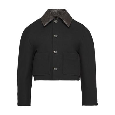 Bottega Veneta Womens Black Intreccio Two-patch-pockets Bottega Veneta Womens Black Intreccio Two-patch-pockets