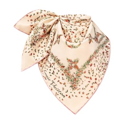 Louis Vuitton Monogram Flowers Square 90 In Neutral