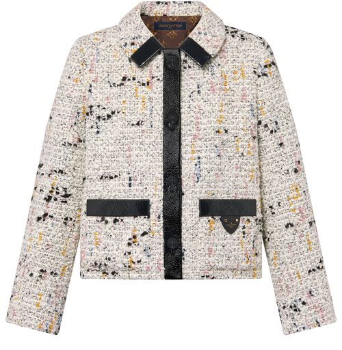 LOUIS VUITTON Bouclette Tweed Boxy Jacket