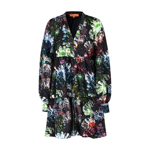 Stine Goya Jasmine Glitter Bloom-print Minidress In Glitter_bloom