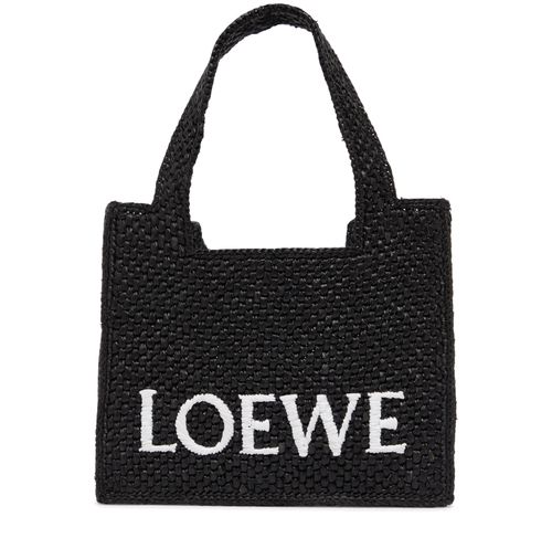 LOEWE Mini LOEWE Font Tote en raphia
