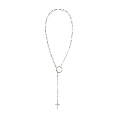Shop Dolce & Gabbana Rosary Necklace In Silver