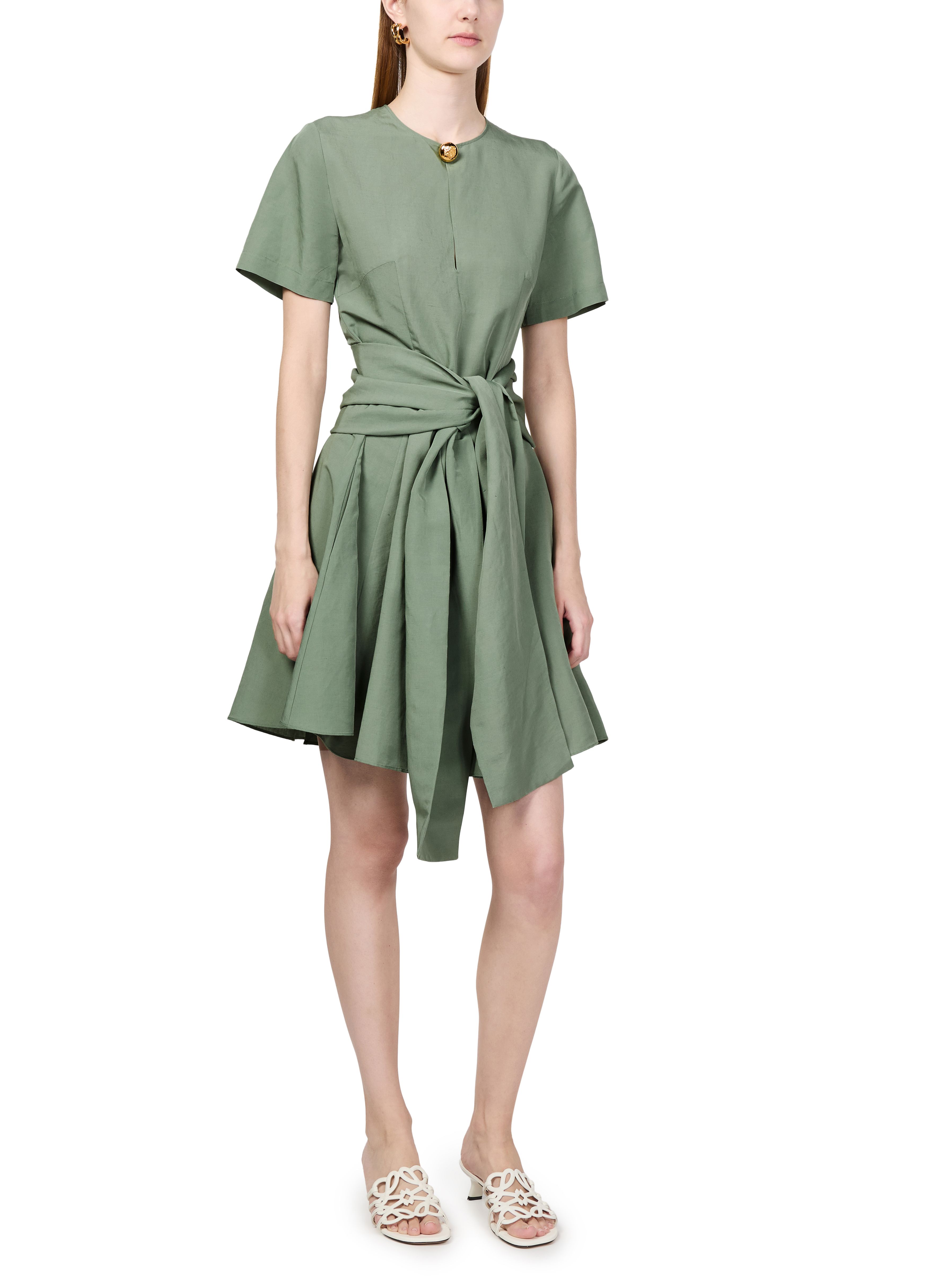 Pebble dress in viscose and linen thumbnail 6