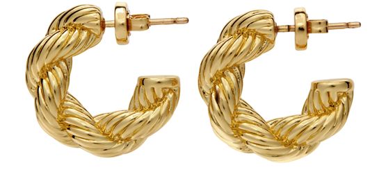 Women s Twist rope hoop earrings ANINE BING 24S