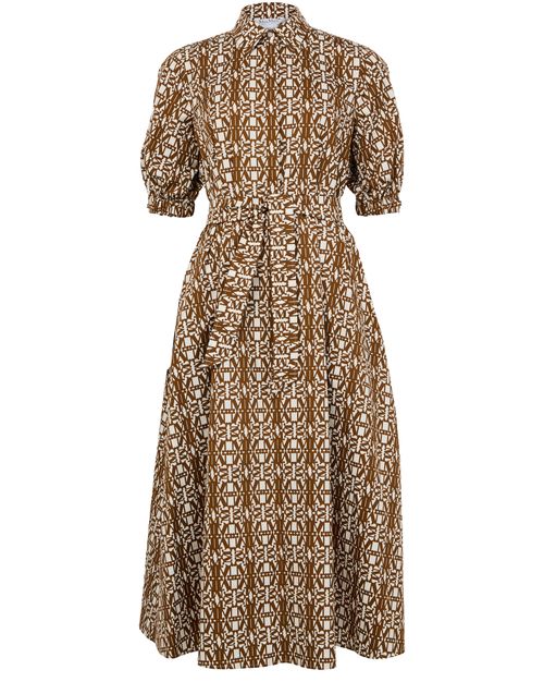 MAX MARA Luxgi cotton poplin knitted maxi dress