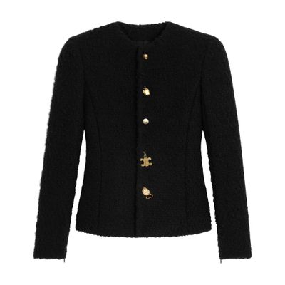 セリーヌ　ウールカシミヤジャケット　36 セリーヌ ウールカシミヤジャケット 36 セリーヌ ウールカシミヤ