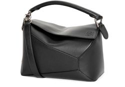Puzzle Edge Small leather top-handle bag