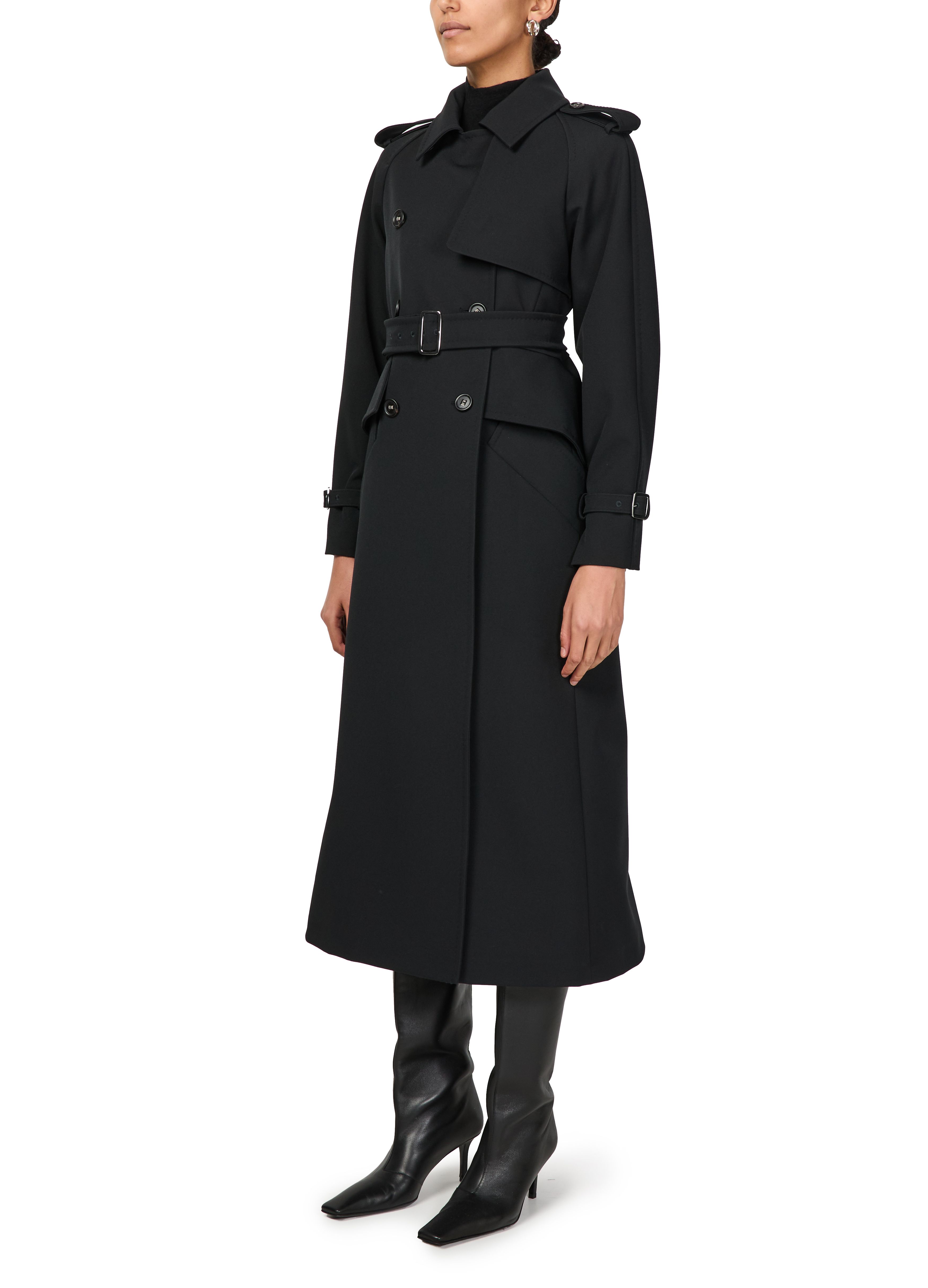 Flavio long belted coat thumbnail 6