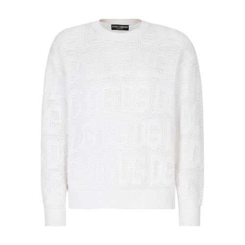 Cotton jacquard sweater