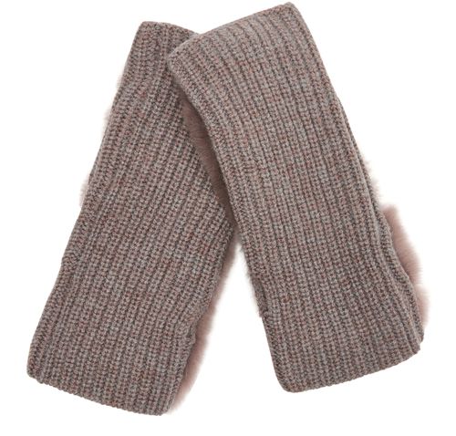 YVES SALOMON Rex rabbit fur mittens