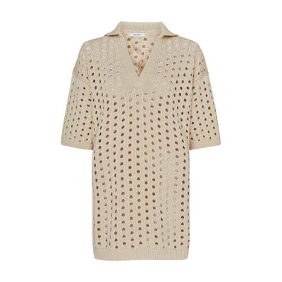 Shop Max Mara Urna Knitted Mini Dress In White