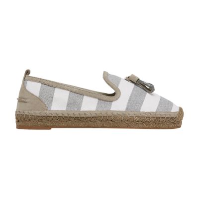 Brunello Cucinelli Canvas Espadrilles In Grey