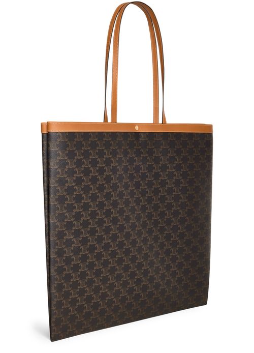 CELINE Large flat shopper in triomphe canvas