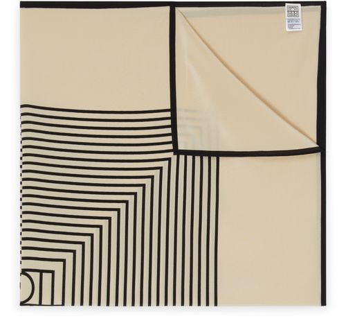 TOTEME Silk scarf with monogram in the middle