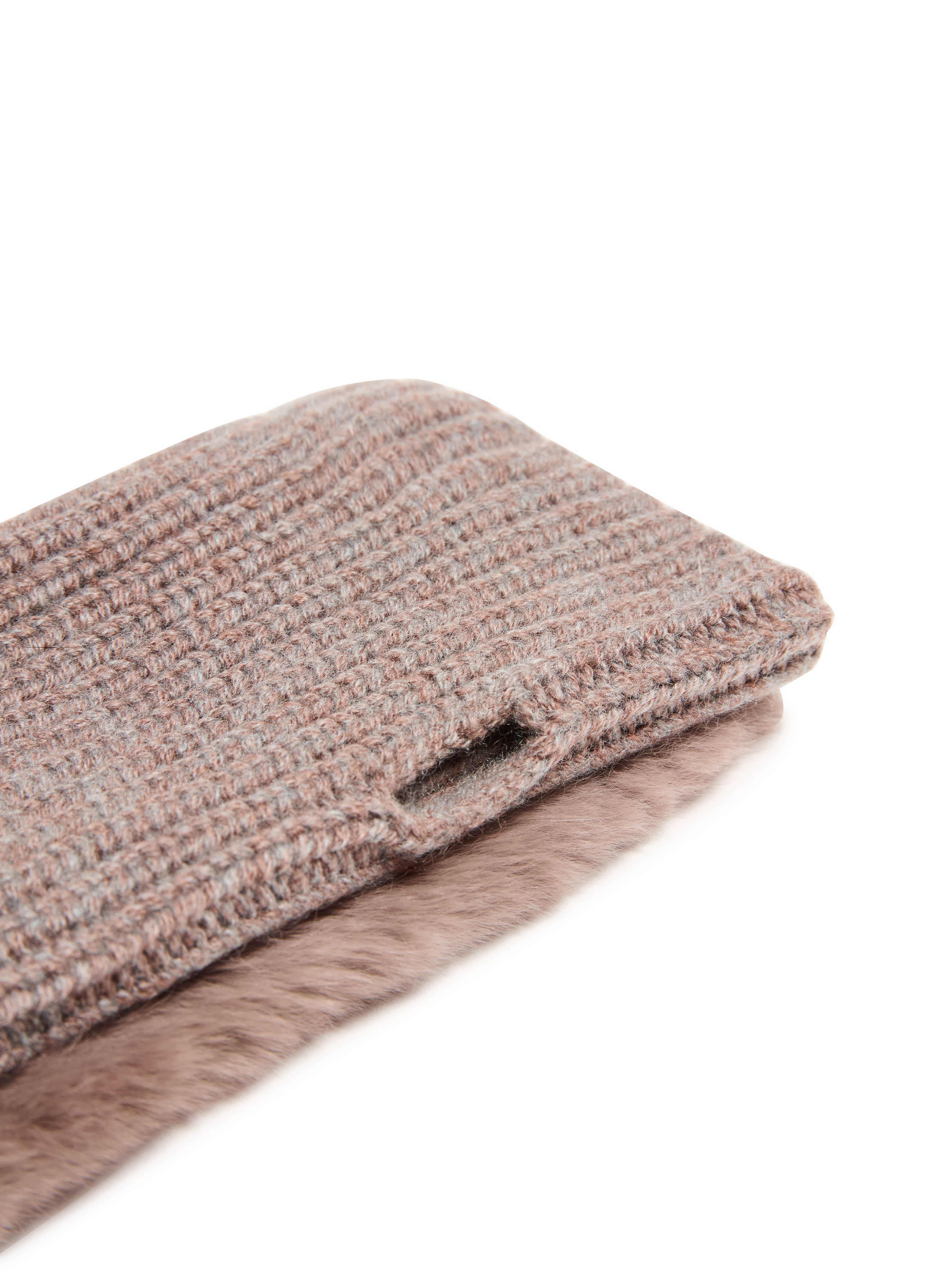 Rex rabbit fur mittens 4