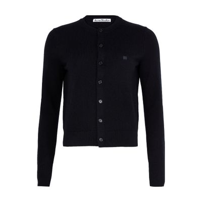 Acne Studios Cropped Wool Sweater In Gold