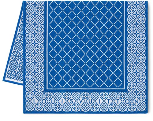 LOUIS VUITTON Monogram Flower Tile Beach Towel