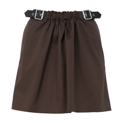 Loewe Belted Mini Skirt In Brown