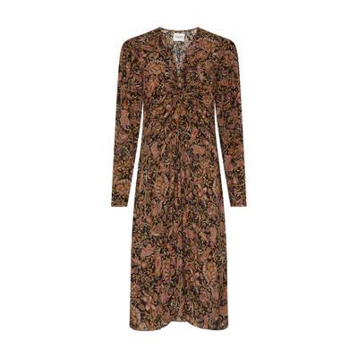 Shop Isabel Marant Étoile Zeliha Midi Dress In Black