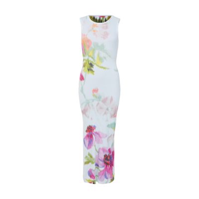 Tank dress in silk and cotton