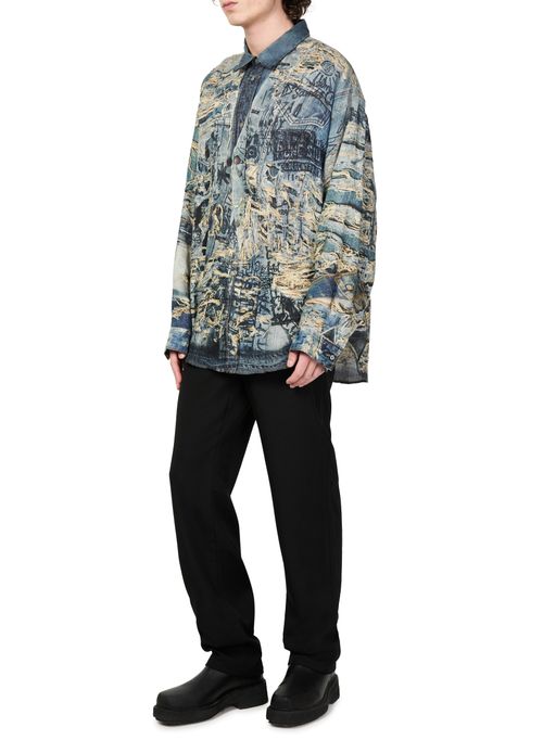 ACNE STUDIOS Long-sleeved denim shirt