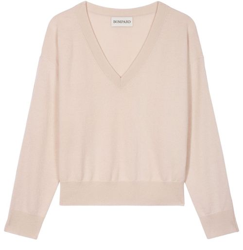Bompard — Cashmere sweater with buttoned sleeves (Beige)
