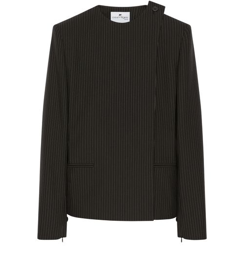 COURREGES Buckle pinstripes jacket