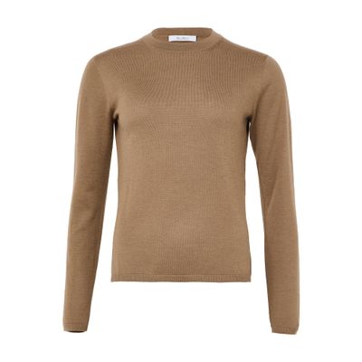 Max Mara Round Neck Sweater In Neutral