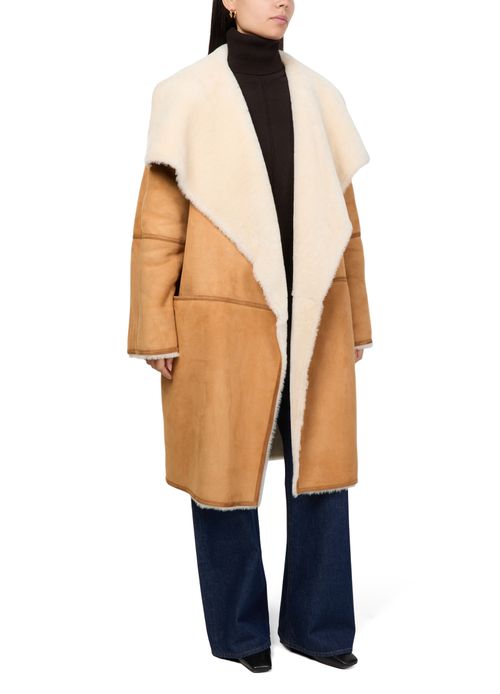 TOTEME Draped shearling coat