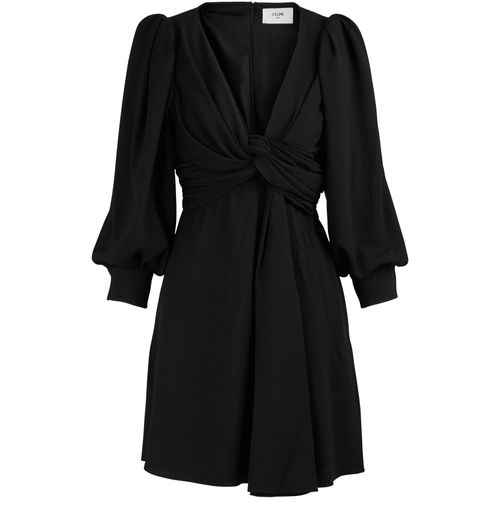 CELINE Draped sablé dress