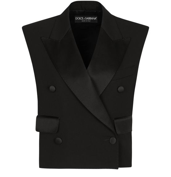 Sleeveless tuxedo jacket deals