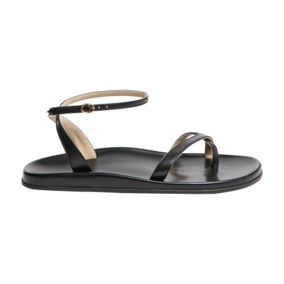The Row Hugh Ankle Strap Sandals In Black