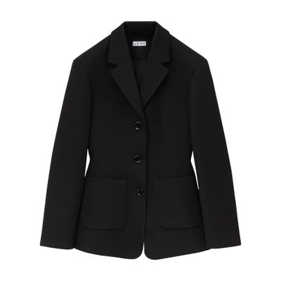 Loewe Woolen Jacket In Black