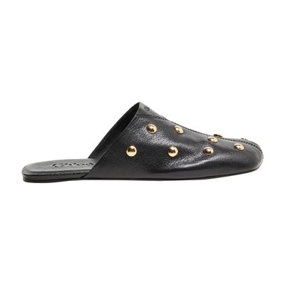 Chloé Susanna Buckle-details Studded Flat Pumps In Black