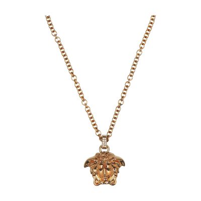 Versace Medusa Necklace In Crystal  Gold