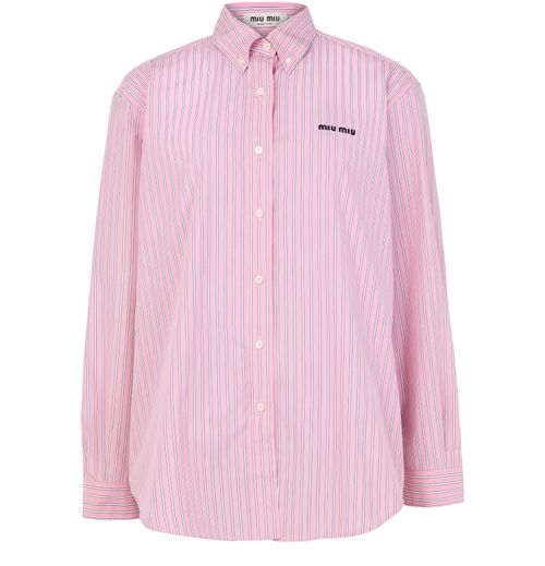 MIU MIU Long-sleeved oversized shirt