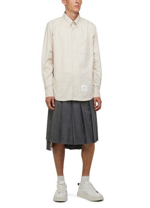 THOM BROWNE Sper 120's twill pleated skirt
